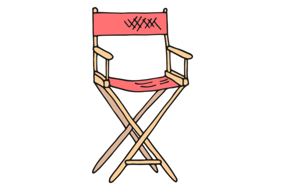 Download Director Chair Icon. Movie Producer Wood - Premium Bundle