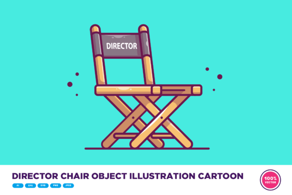 Download Director Chair Object Illustration - Premium Bundle